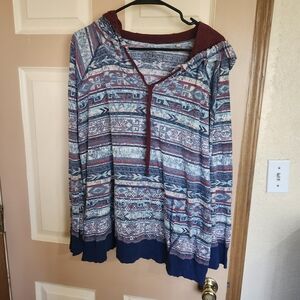 Trendy Multicolor Long Sleeve Top